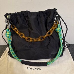 Rotunda Sant Hobo Bag Black & Green